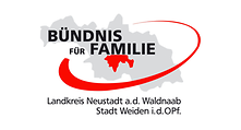 Logo mit Schriftzug "Bündnis für Familie Landkreis Neustadt a.d. Waldnaab"