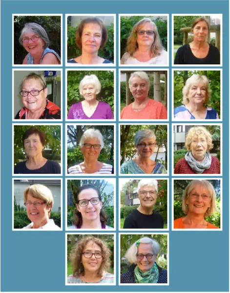 Bildcollage aus mehreren Portraitfotos