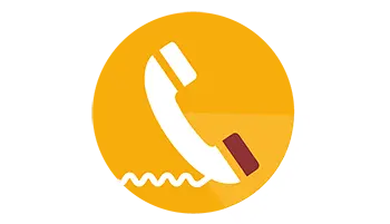 Icon mit Telefonhörer