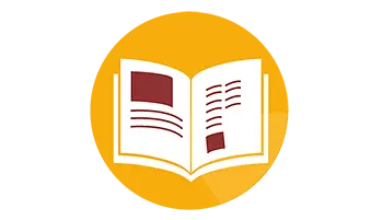 Icon mit aufgeschlagener Zeitung