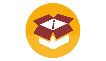 Icon mit einem Karton, darin der Buchstabe "i"