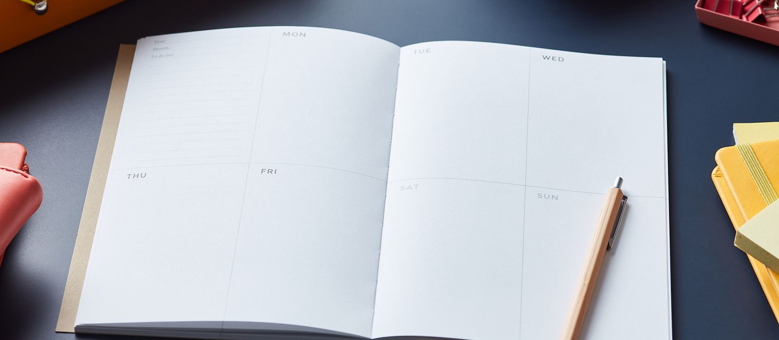 Bild zeigt: Aufgeschlagener Terminkalender