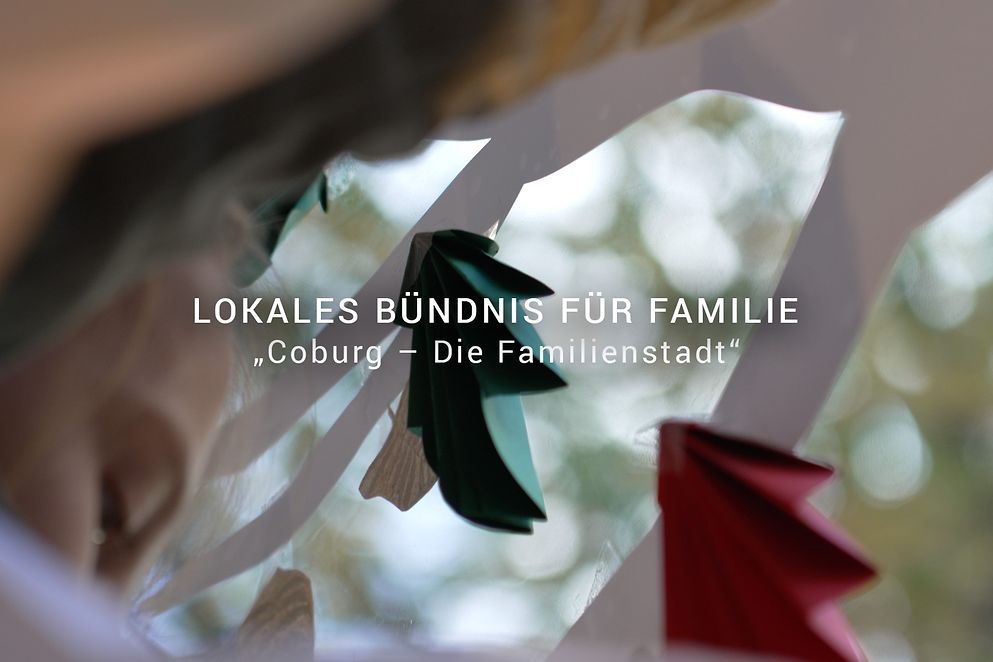 Schriftzug "Lokales Bündnis für Familie "Coburg - die Familienstadt"
