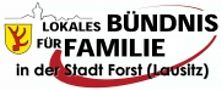 Logo mit dem Schriftzug "Lokales Bündnis für Familie in der Stadt Forst (Lausitz)"