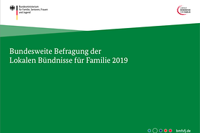 Deckblatt der Publikarion mit dem Titel "Bundesweite Befragung der Lokalen Bündnisse für Familie 2019"