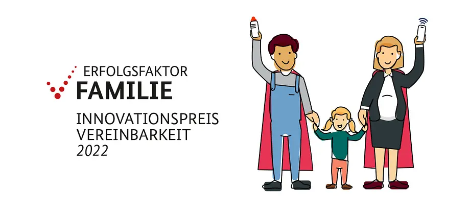 Logo des Innovationspreises für Vereinbarkeit 2022 