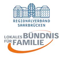 Logo mit dem Schriftzug "Regionalverband Saarbrücken Lokales Bündnis für Familie"