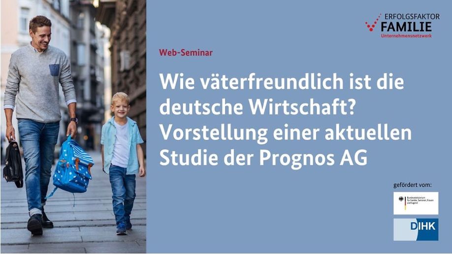 Deckblatt der Väterstudie "Wie väeterfreundlich ist die deutsche Wirtschaft"
