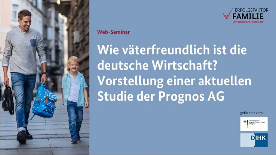 Deckblatt der Väterstudie "Wie väeterfreundlich ist die deutsche Wirtschaft" 