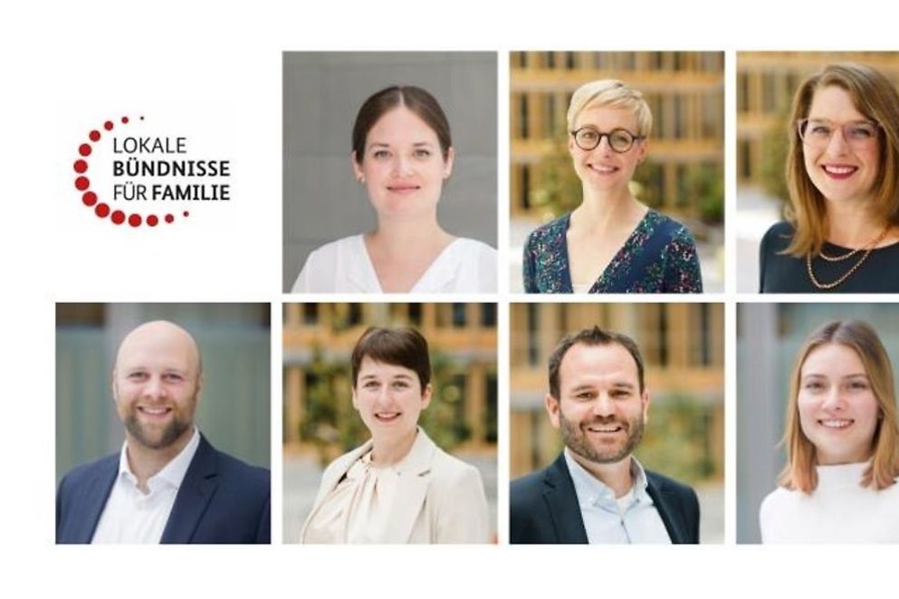 Porträts der Mitarbeitenden des Servicebüros Lokale Bündnisse für Familien