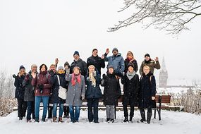Gruppenfoto im Schnee