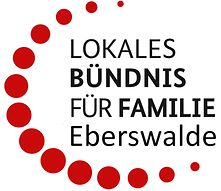 Logo mit Text "Lokales Bündnis für Familie Eberswalde"