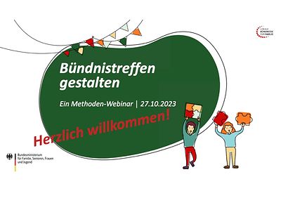 Titelfolie des Webinars: Dokumentation Online - Seminar: „Methoden - Training für die Bündnisarbeit"