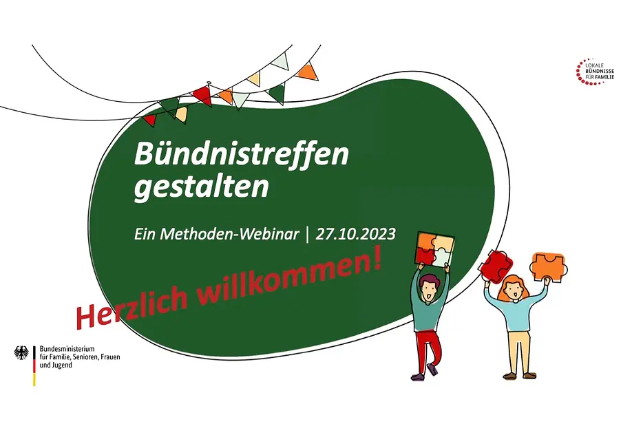 Titelfolie des Webinars: Dokumentation Online - Seminar: „Methoden - Training für die Bündnisarbeit"
