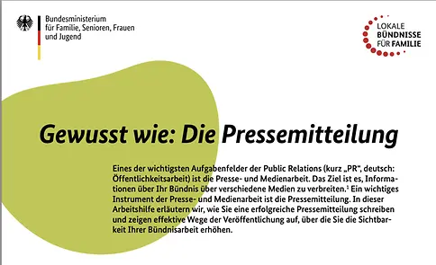Ausschnitt aus der Publikation: Gewusst wie: Die Pressemitteilung