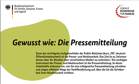 Ausschnitt aus der Publikation: Gewusst wie: Die Pressemitteilung