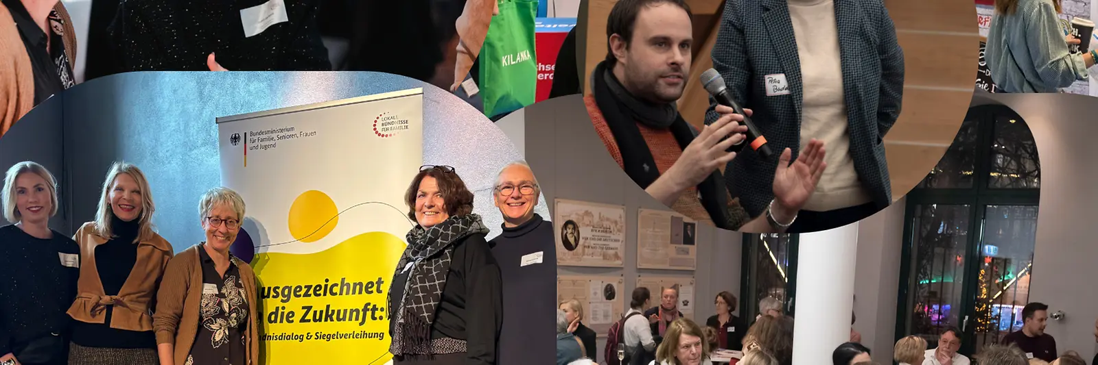 Collage aus Bildern mit Impressionen aus der Bündnisarbeit.