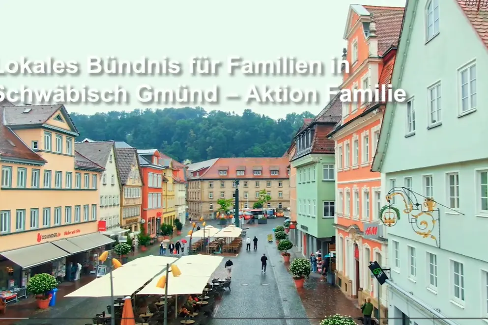 Eine Ansicht von Häusern in Schwäbisch Gmünd